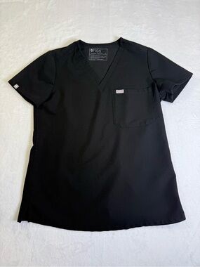 Figs women’s FW1000 Black V-Neck Scrub Top size xs